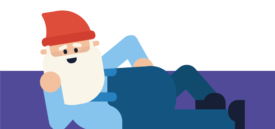 gnome lying on the ground